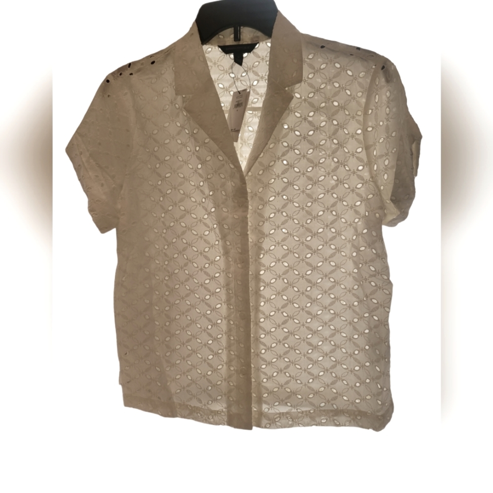 White eyelet blouse